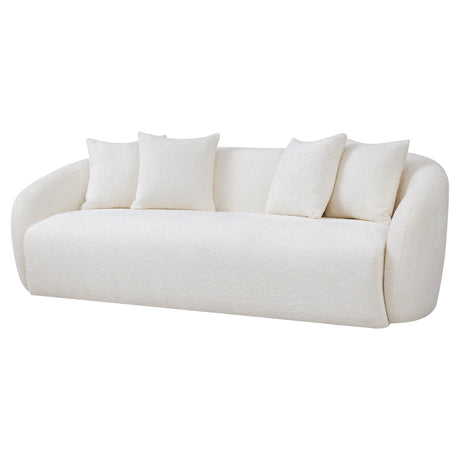 Lorel Mid Century Modern Ivory Boucle Sofa - AFC01795 - Luna Furniture
