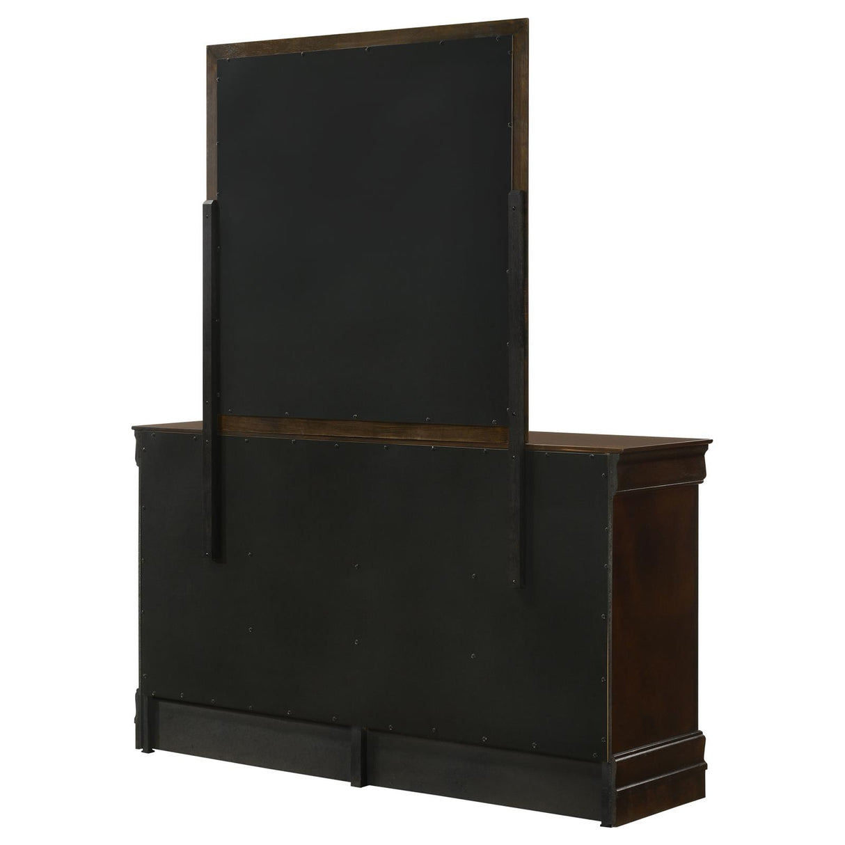 Louis Philippe Cappuccino 6-Drawer Dresser with Mirror from Coaster - Luna Furniture