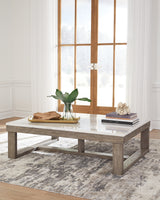 Loyaska Brown/Ivory Coffee Table - T789-1 - Luna Furniture