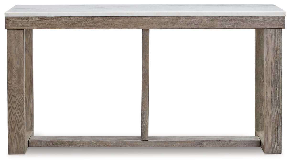 Loyaska Brown/Ivory Sofa Table from Ashley - Luna Furniture