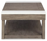Loyaska Grayish Brown/White Lift-Top Coffee Table - T854-9 - Luna Furniture