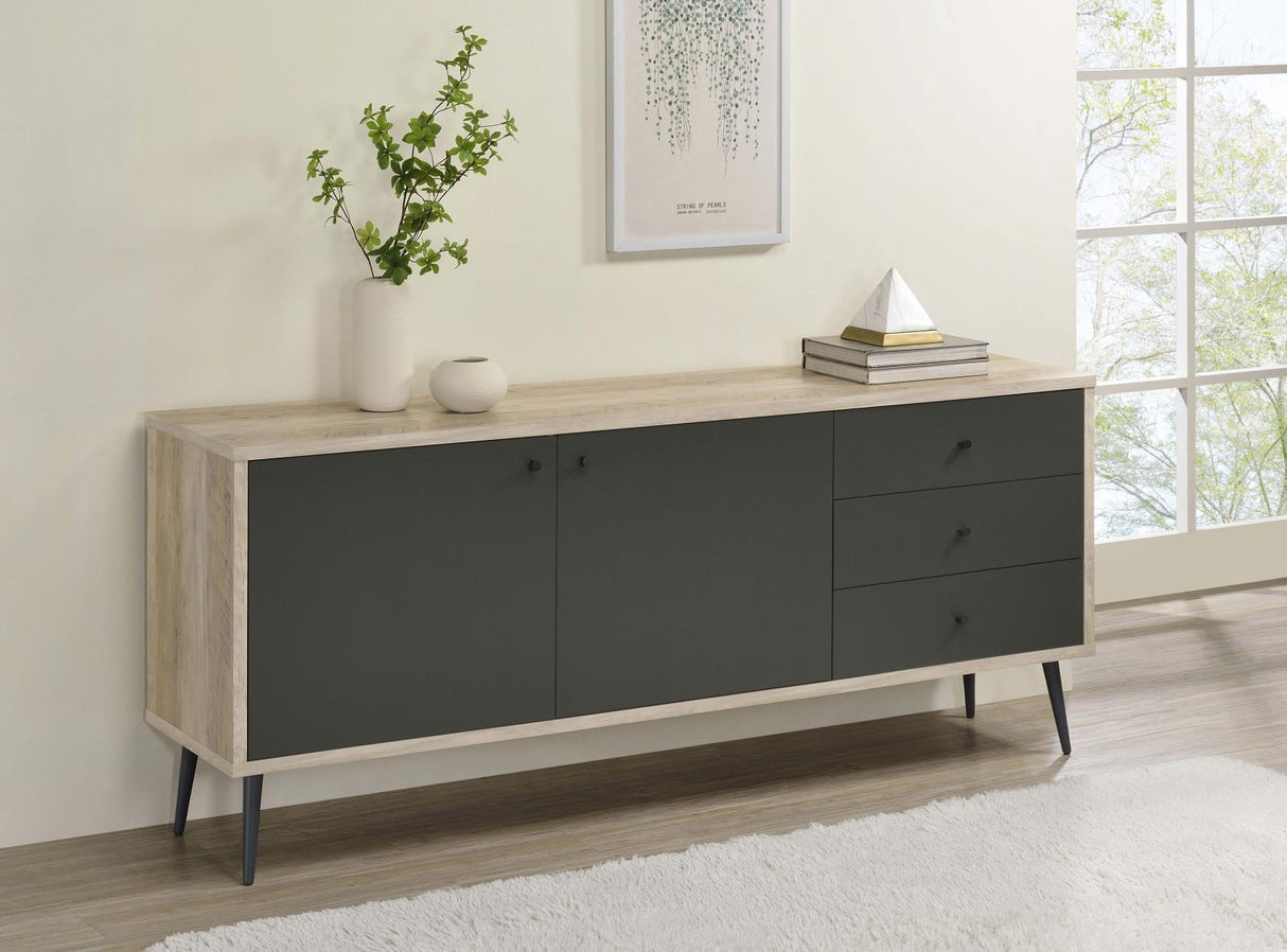 Maeve Gray and Antique Pine 2-Door Engineered Wood Accent Cabinet from Coaster - Luna Furniture