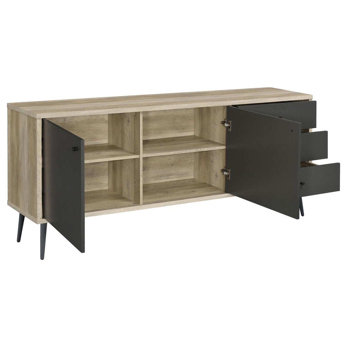 Maeve Gray and Antique Pine 2-Door Engineered Wood Accent Cabinet from Coaster - Luna Furniture