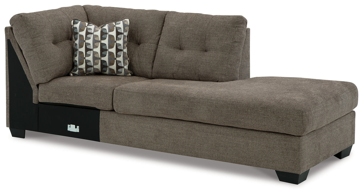 Mahoney Chocolate Right-Arm Facing Corner Chaise from Ashley Furniture - Luna Furniture