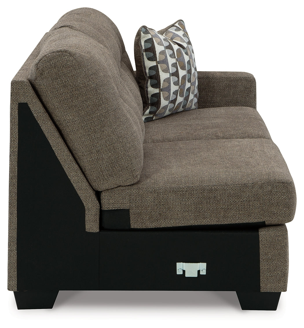 Mahoney Chocolate Right-Arm Facing Sofa from Ashley - Luna Furniture