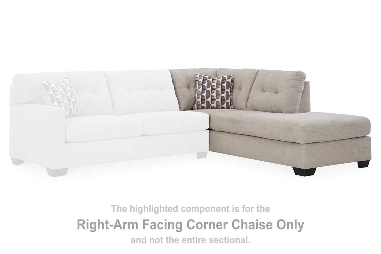 Mahoney Pebble Right-Arm Facing Corner Chaise from Ashley Furniture - Luna Furniture