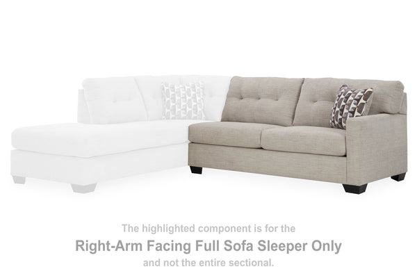 Mahoney Pebble Right-Arm Facing Full Sofa Sleeper