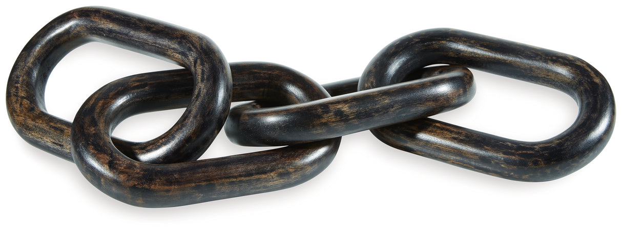 Mardelby Distressed Black Sculpture from Ashley - Luna Furniture