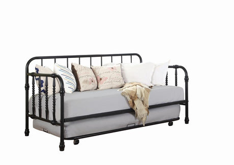 Marina Twin Metal Daybed with Trundle Black - 300765 - Luna Furniture