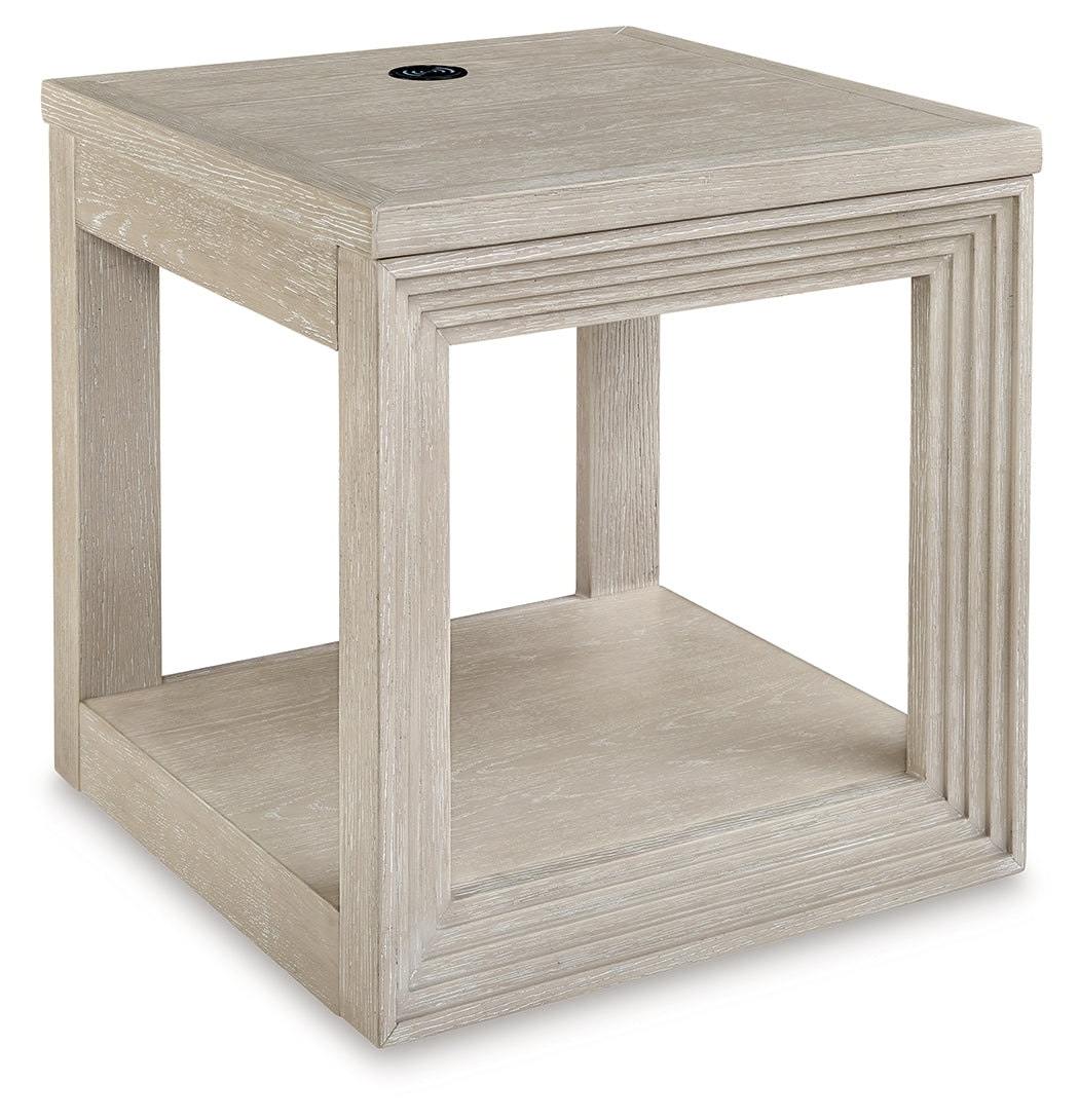 Marxhart Bisque End Table from Ashley - Luna Furniture