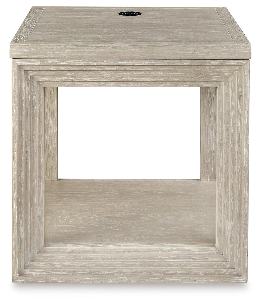 Marxhart Bisque End Table from Ashley - Luna Furniture
