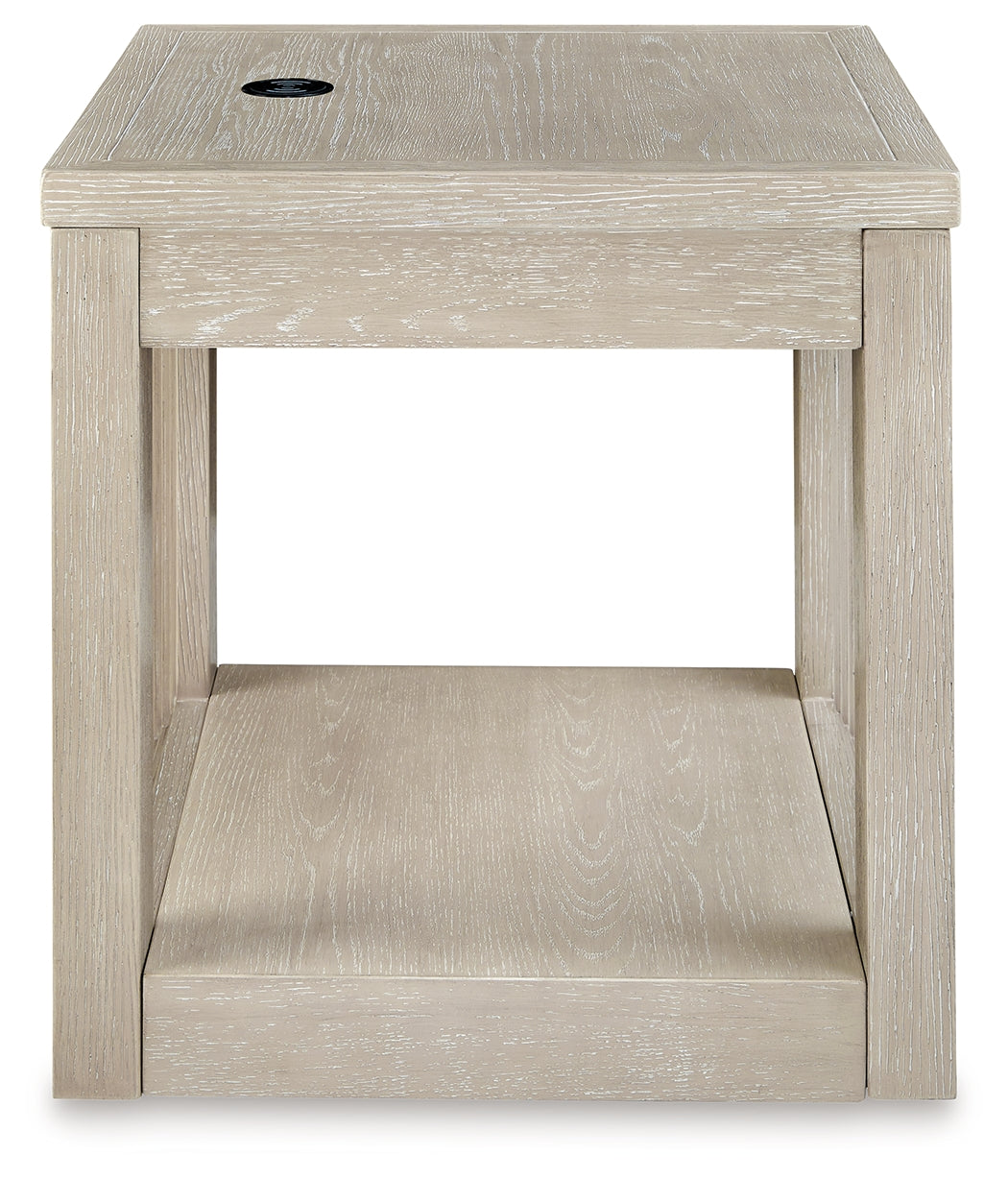 Marxhart Bisque End Table from Ashley - Luna Furniture