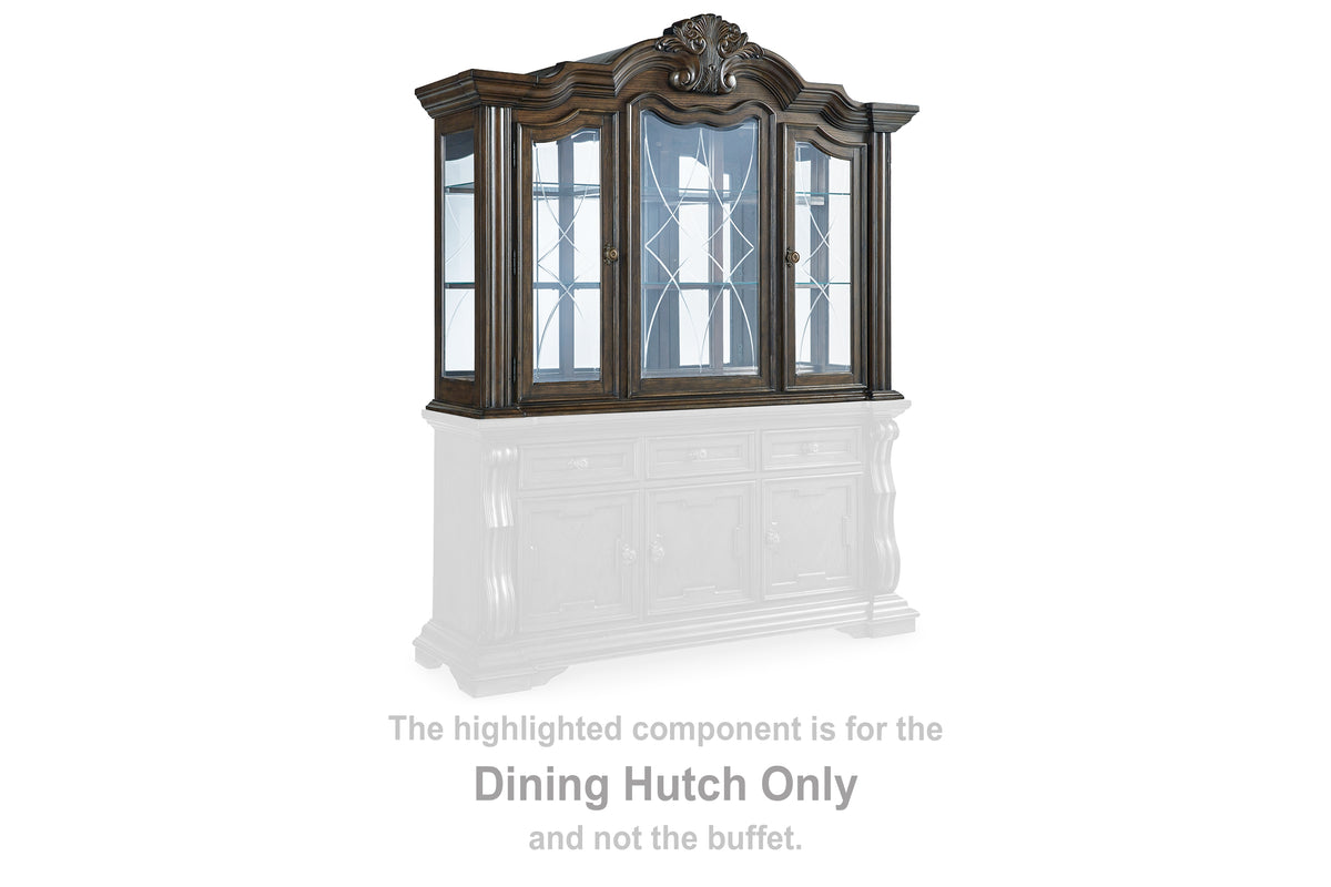 Maylee Dark Brown Dining Hutch from Ashley - Luna Furniture