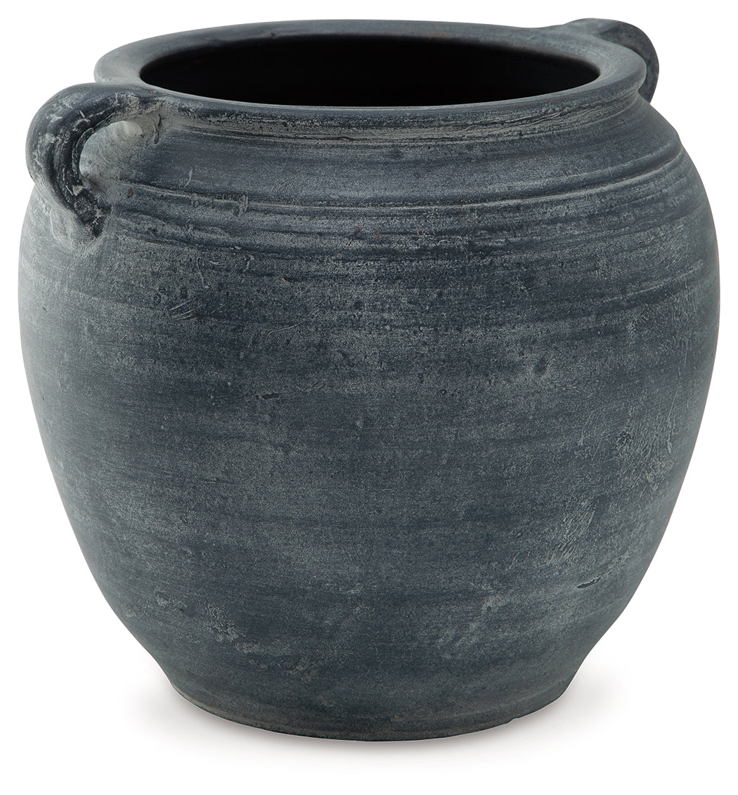 Meadie Distressed Blue Vase from Ashley - Luna Furniture