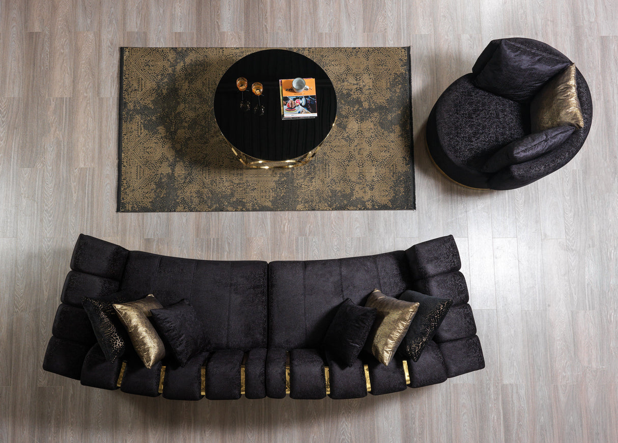 Michelle Black Velvet Chair from Nova Furniture - Luna Furniture