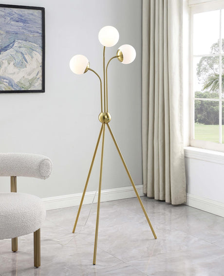 Miley Trio Tree Floor Lamp Gold - 920293 - Luna Furniture