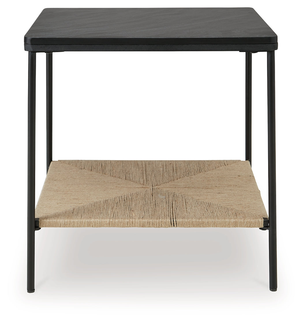 Minrich Black/Natural Accent Table from Ashley - Luna Furniture