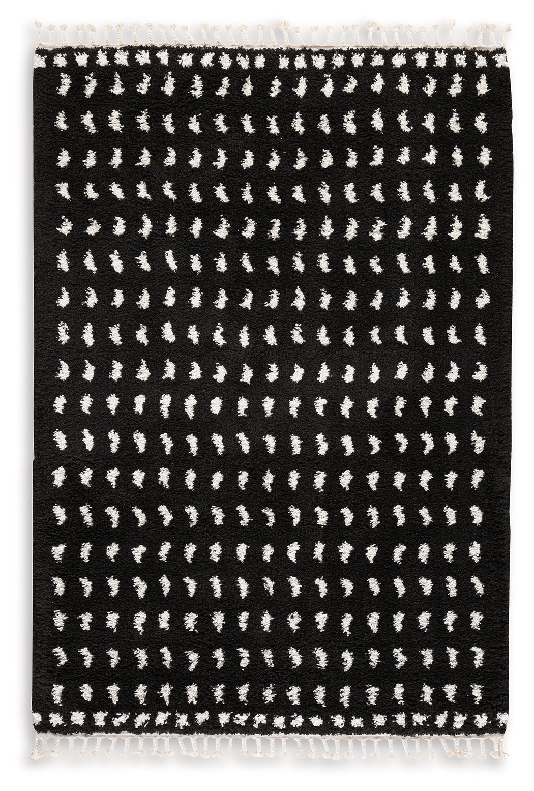 Minston Black/White 5' x 7' Rug from Ashley - Luna Furniture