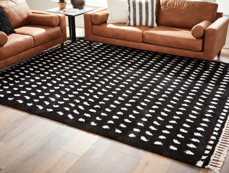Minston Black/White 5' x 7' Rug - R405952 - Luna Furniture