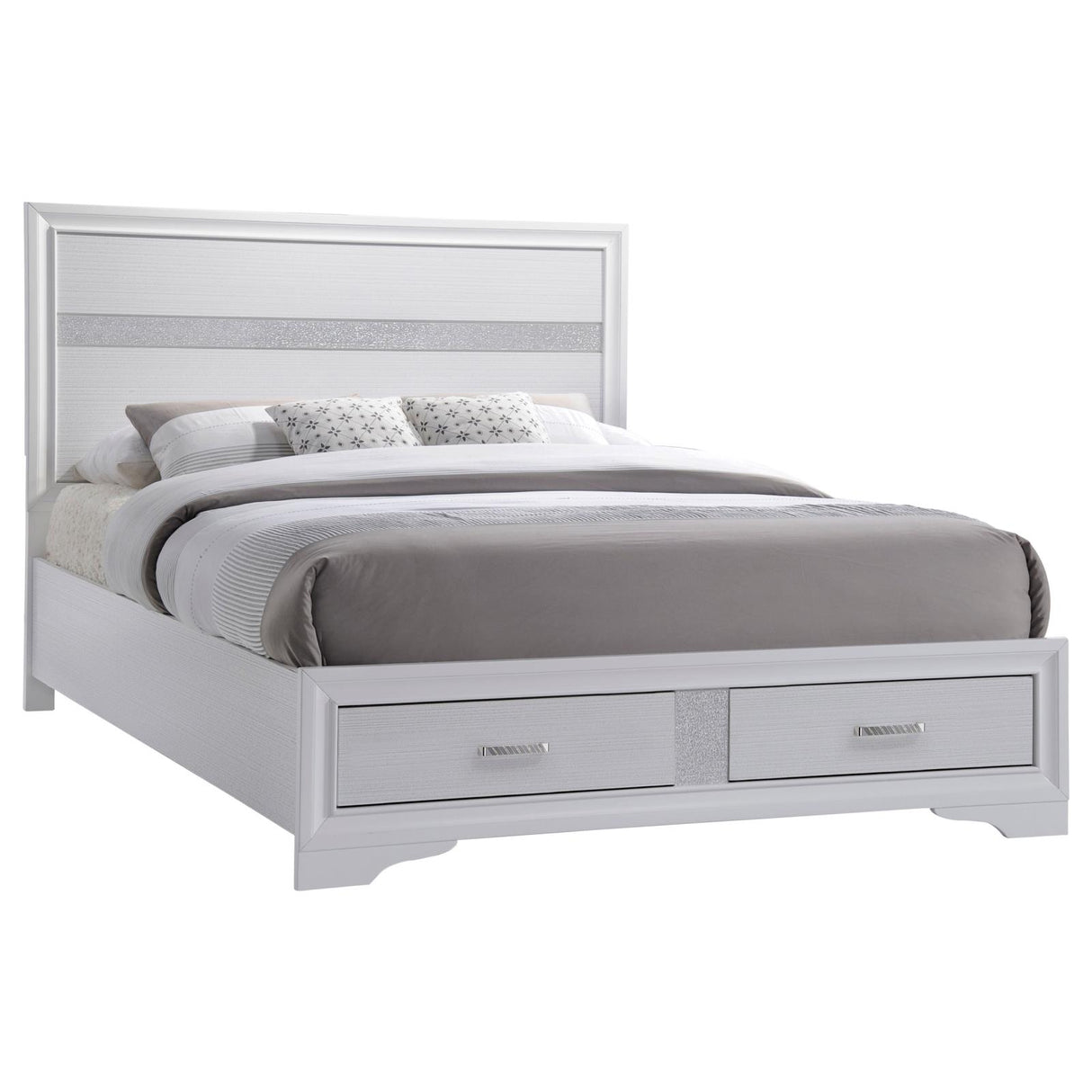 Miranda White 4-Piece California King Platform Storage Bedroom Set from Coaster - Luna Furniture