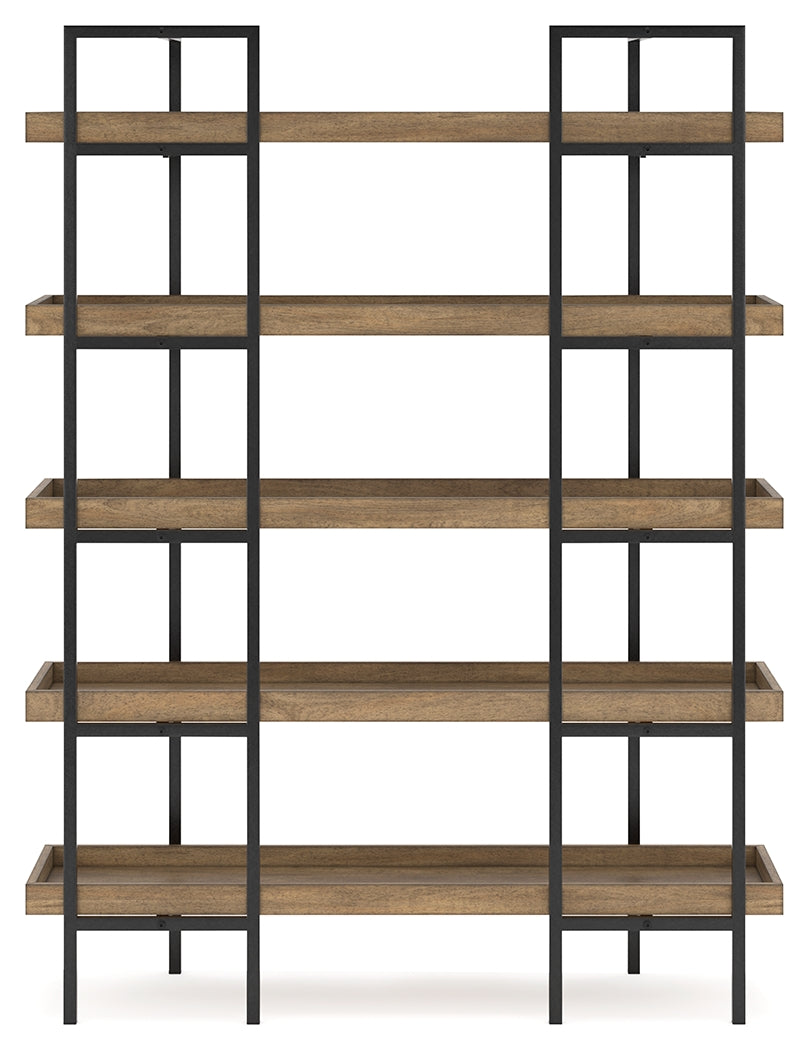 Montia Light Brown 76" Bookcase from Ashley - Luna Furniture