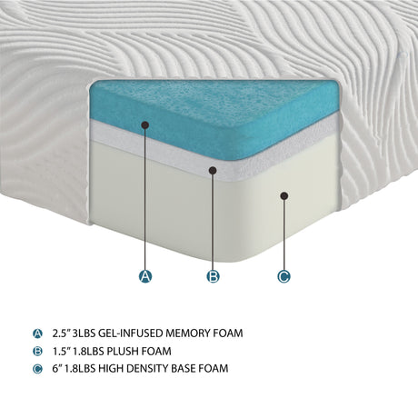 MT-G10F 10" Full Gel-Infused Memory Foam Mattress - Luna Furniture