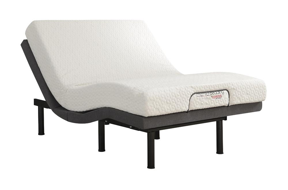 Negan Gray and Black Full Adjustable Bed Base from Coaster - Luna Furniture