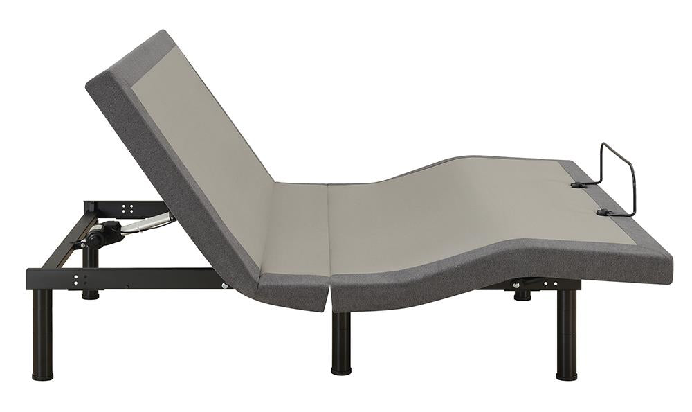Negan Gray and Black Twin XL Adjustable Bed Base from Coaster - Luna Furniture