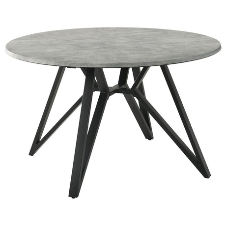 Neil 5-piece Round Dining Set Concrete and Grey - 193801-S5 - Luna Furniture