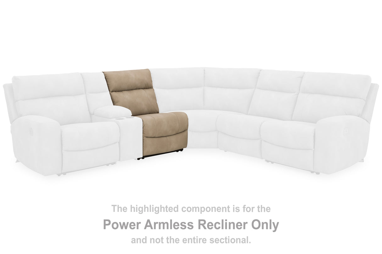 Next-Gen DuraPella Sand Power Armless Recliner from Ashley - Luna Furniture