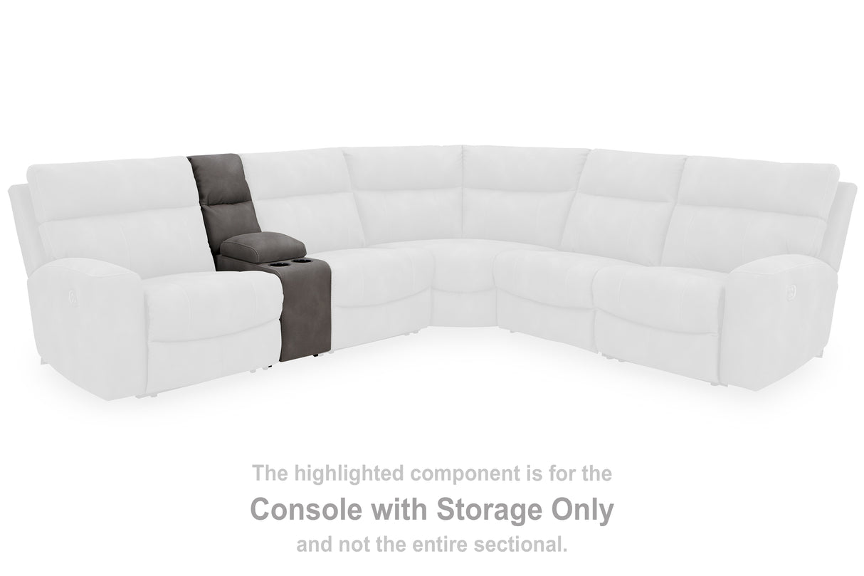 Next-Gen DuraPella Slate Console with Storage from Ashley - Luna Furniture