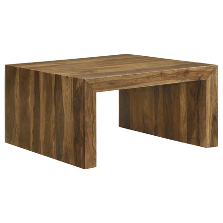 Odilia Square Solid Wood Coffee Table Auburn - 708418 - Luna Furniture