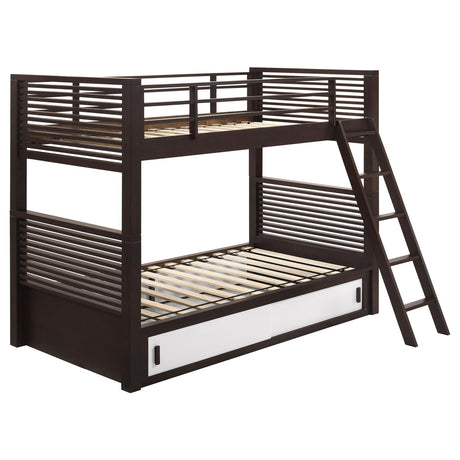 Oliver Twin over Twin Bunk Bed Java - 400736T - Luna Furniture