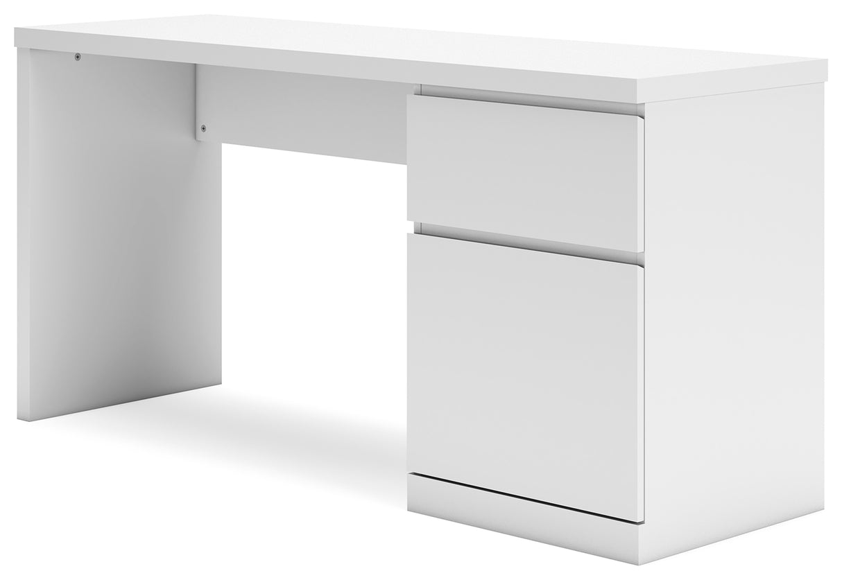 Onita White 60" Home Office Desk from Ashley - Luna Furniture