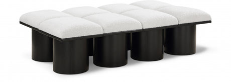 Pavilion Boucle Fabric 8pc. Modular Bench Cream - 466Cream-8D - Luna Furniture