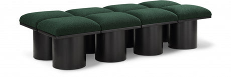Pavilion Boucle Fabric 8pc. Modular Bench Green - 466Green-8C - Luna Furniture