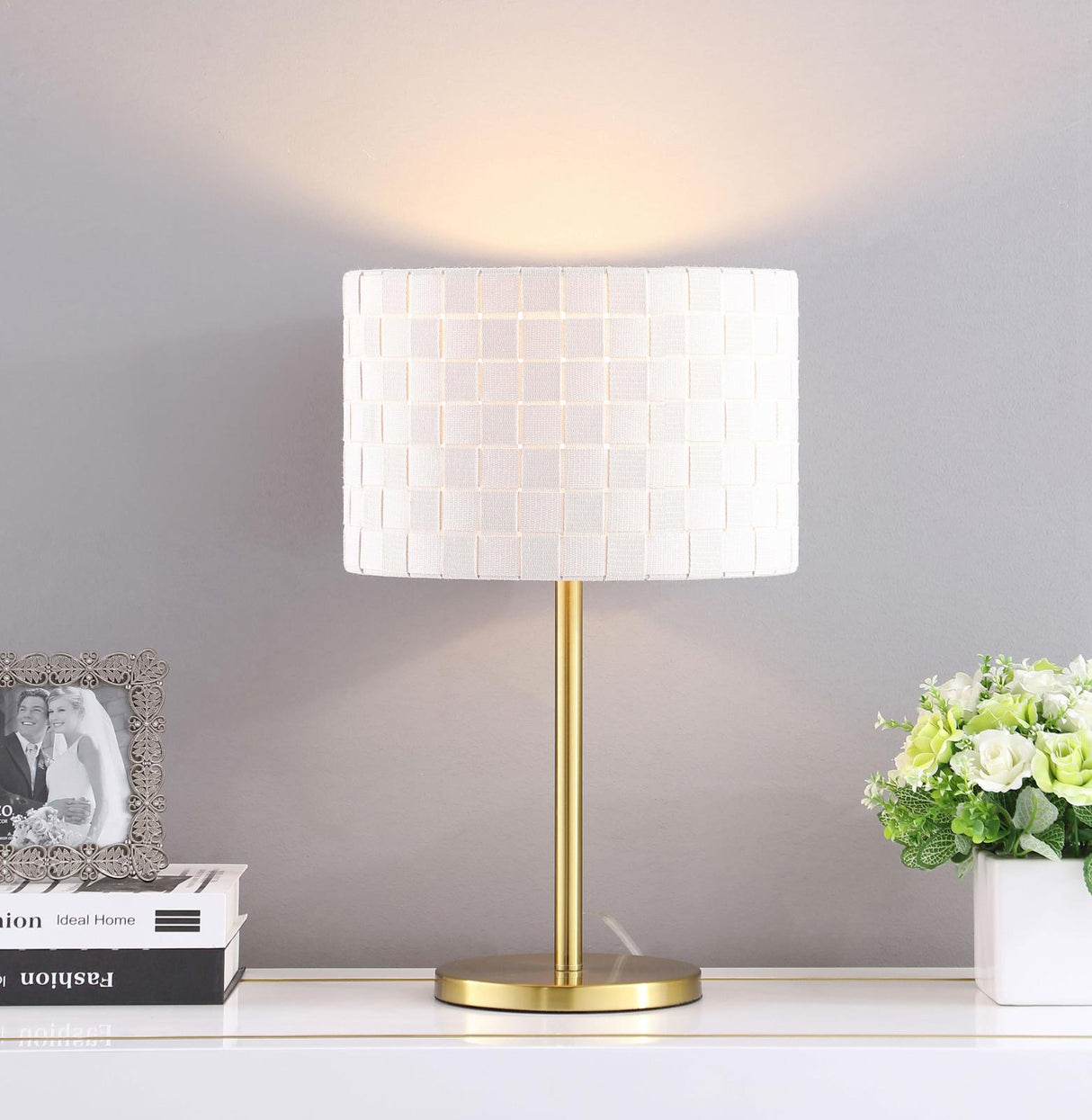 Ramiro Gold Drum Shade Buffet Table Lamp from Coaster - Luna Furniture