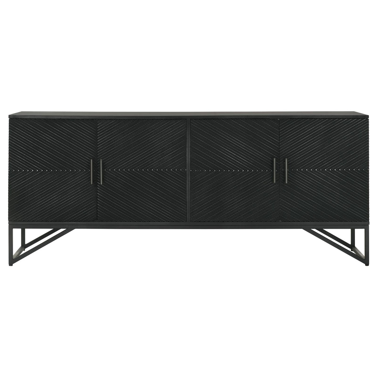 Riddell Black 4-Door Accent Cabinet from Coaster - Luna Furniture