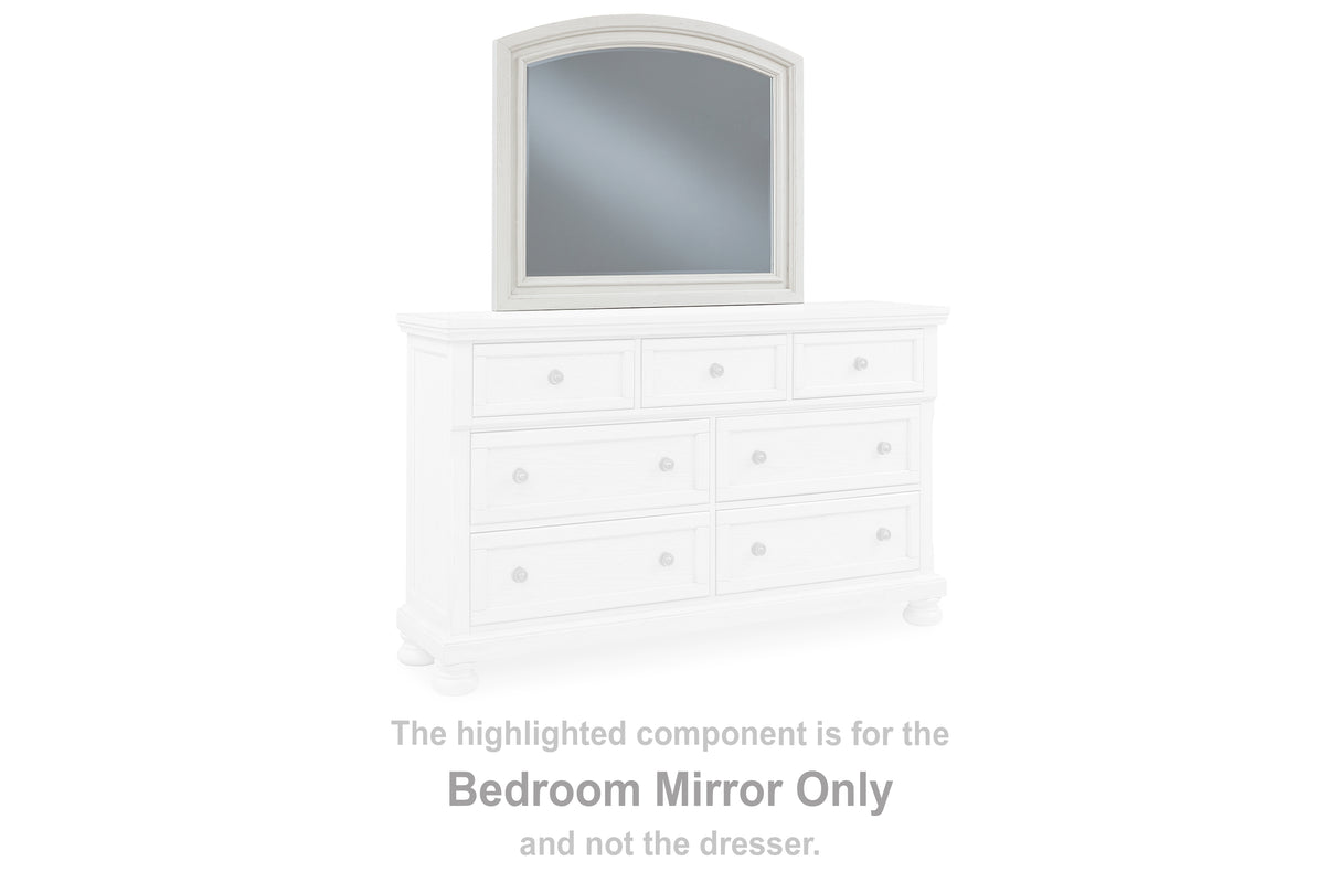 Robbinsdale Antique White Bedroom Mirror (Mirror Only) from Ashley - Luna Furniture