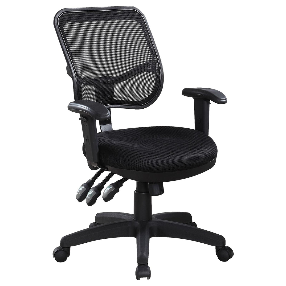 Rollo Black Adjustable Height Office Chair from Coaster - Luna Furniture