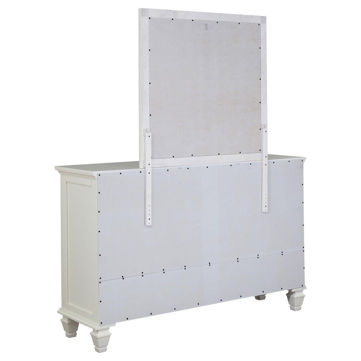 Sandy Beach Cream White 11-Ddrawer Dresser with Mirror from Coaster - Luna Furniture