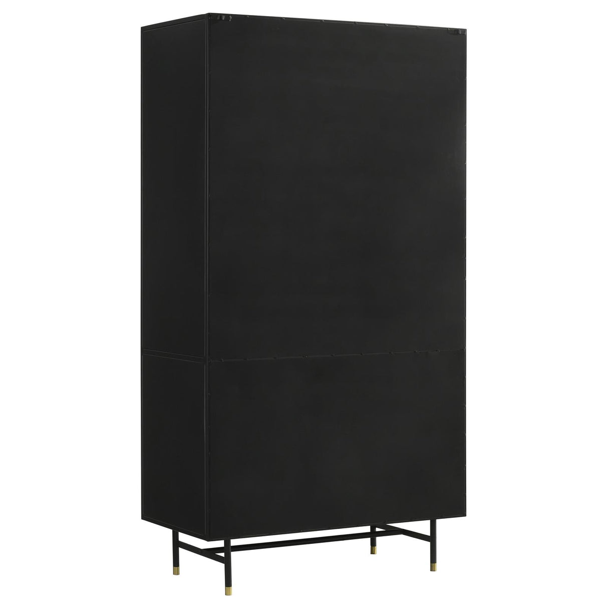 Santiago Matte Black Rectangular 4-Door Cabinet from Coaster - Luna Furniture