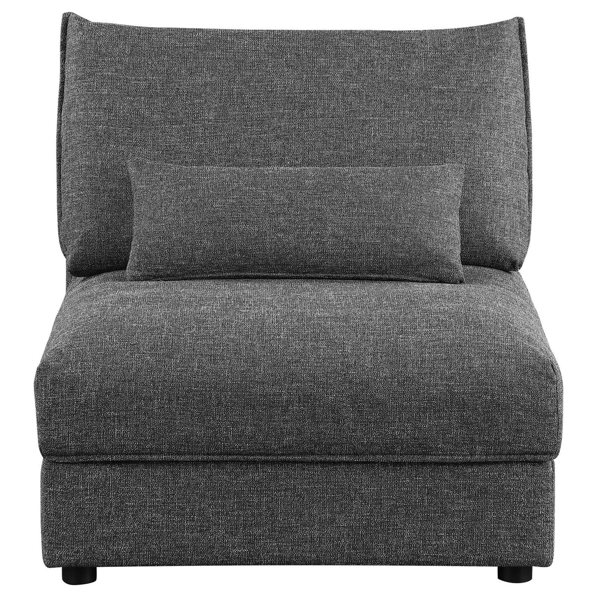 Sasha Upholstered Armless Chair Barely Black from Coaster - Luna Furniture