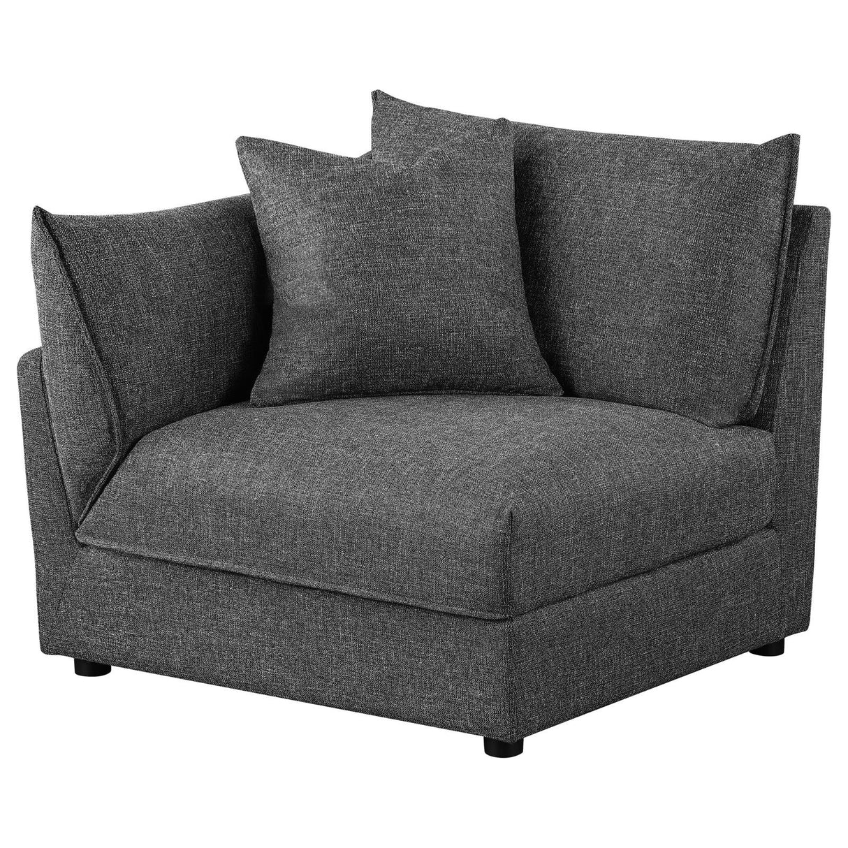 Sasha Upholstered LAF Chair Barely Black from Coaster - Luna Furniture