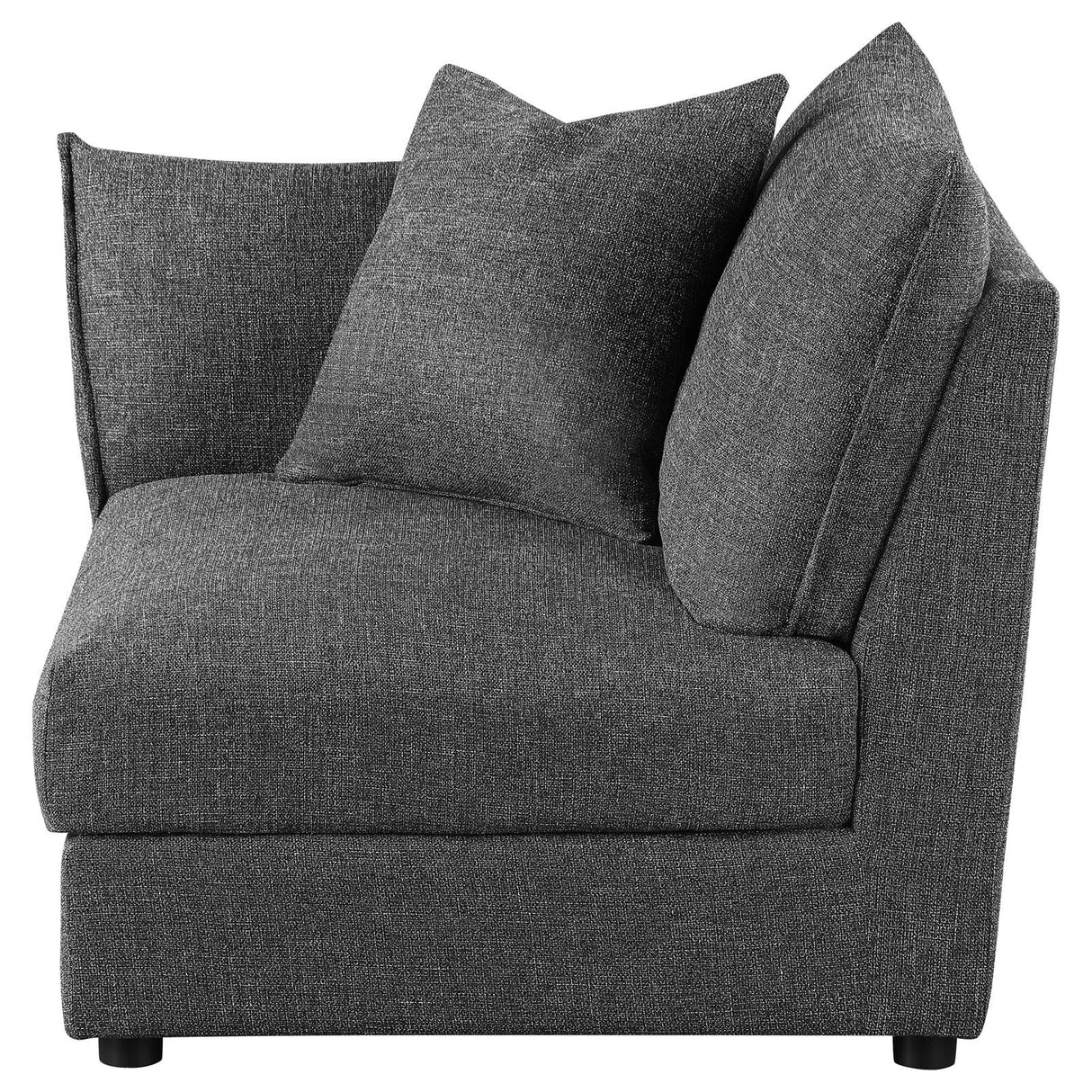 Sasha Upholstered LAF Chair Barely Black from Coaster - Luna Furniture