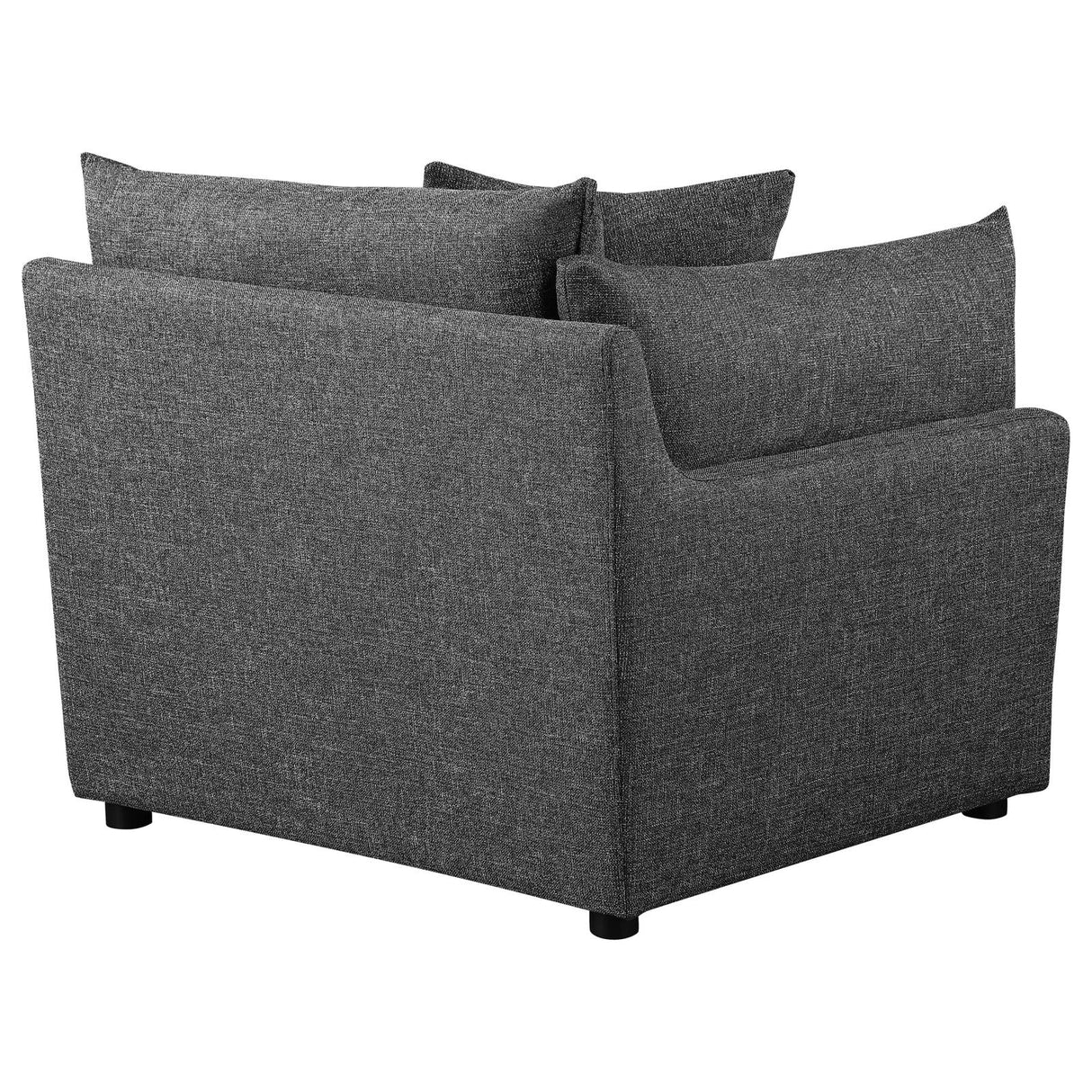 Sasha Upholstered LAF Chair Barely Black from Coaster - Luna Furniture