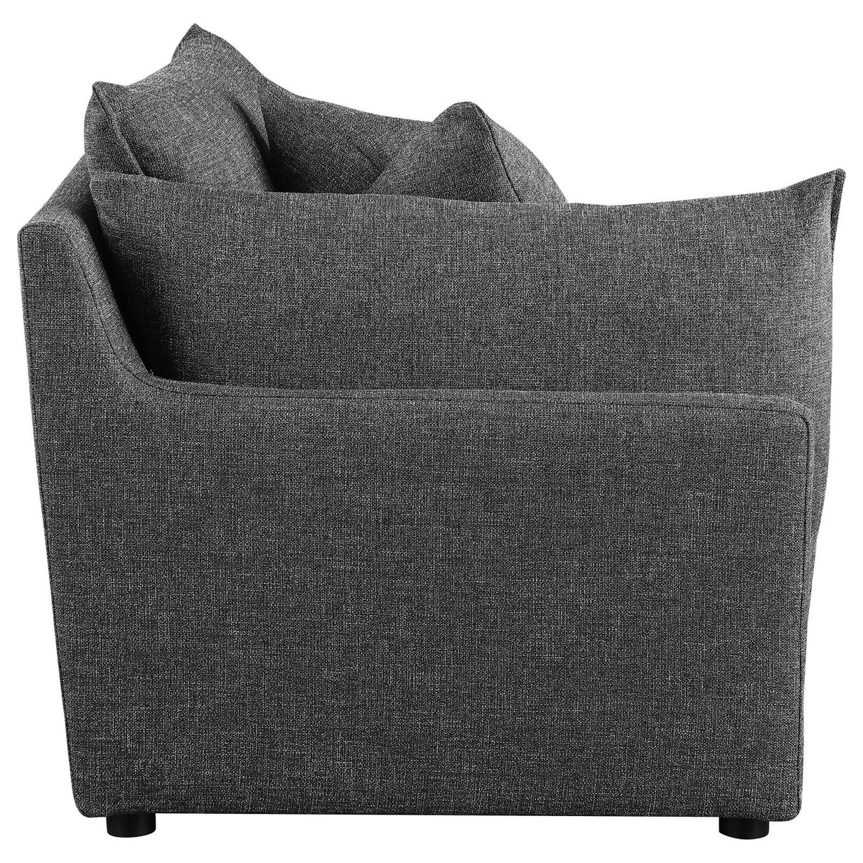 Sasha Upholstered LAF Chair Barely Black from Coaster - Luna Furniture