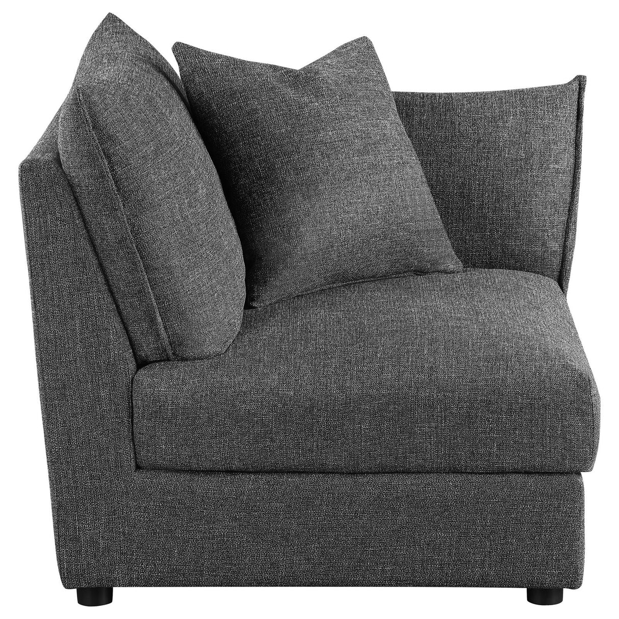 Sasha Upholstered RAF Chair Barely Black from Coaster - Luna Furniture