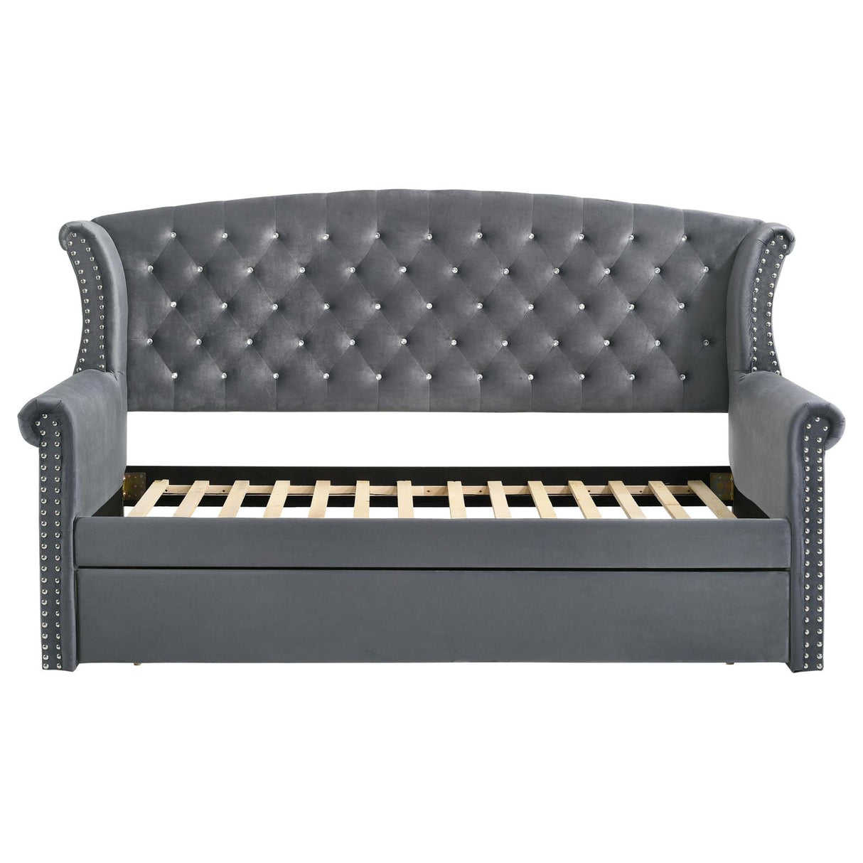 Scarlett Upholstered Tufted Twin Daybed with Trundle - 300641 - Luna Furniture