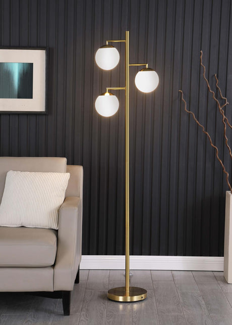 Sena Trio Tree Floor Lamp Gold - 920214 - Luna Furniture